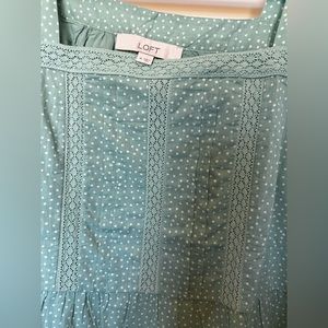 Polka dot ruffle blouse